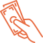 Money icon orange