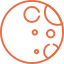Full moon icon orange
