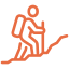 Hiker icon orange