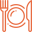 Food icon orange
