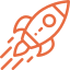 Space icon orange