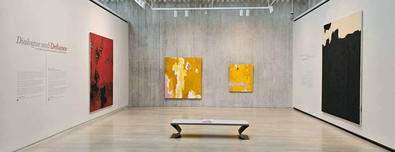 A wide gallery shot of the Clyfford Still Museum