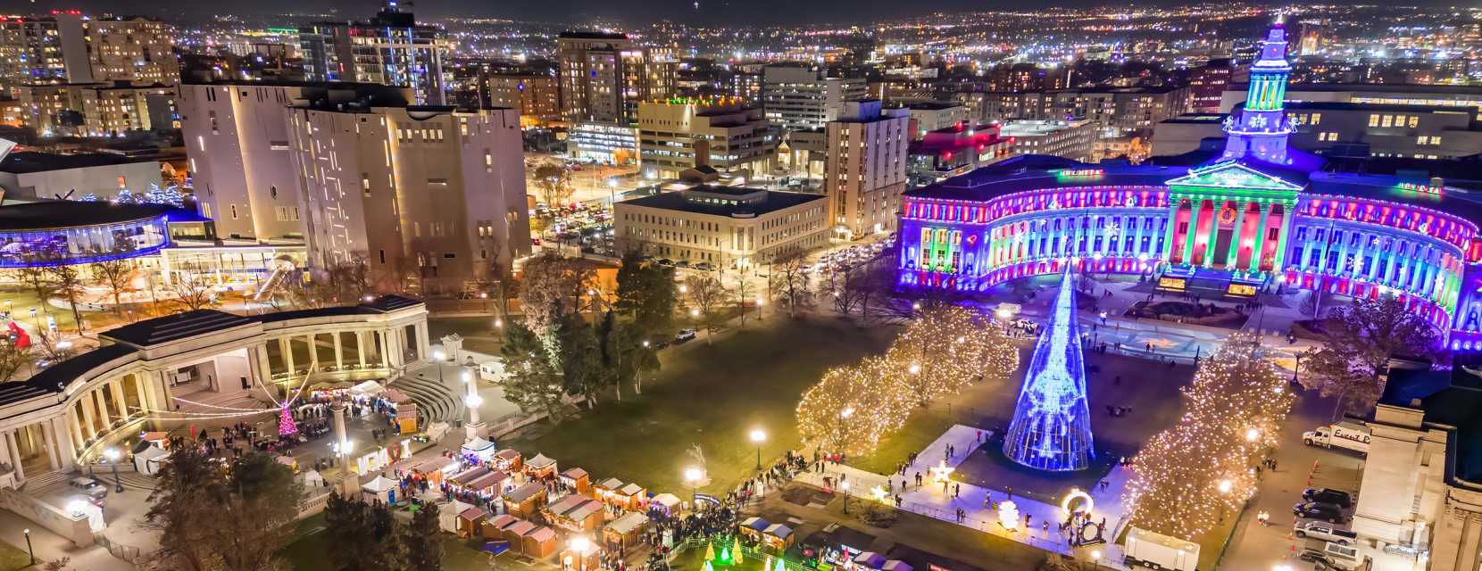 Civic Center Park during holidays