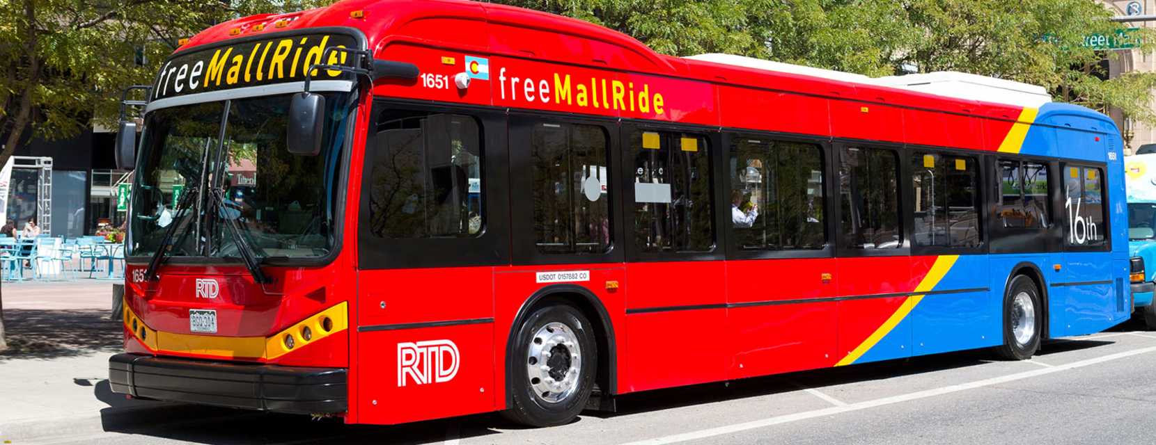 16th Street Mall Ride with the Colorado State Capitol in the background