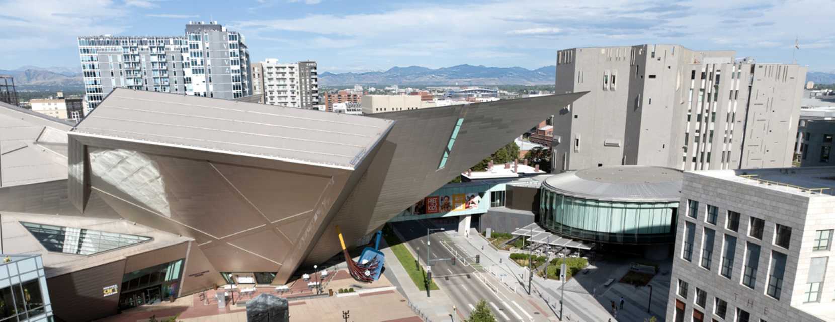 Aerial view of Denver Art Museum