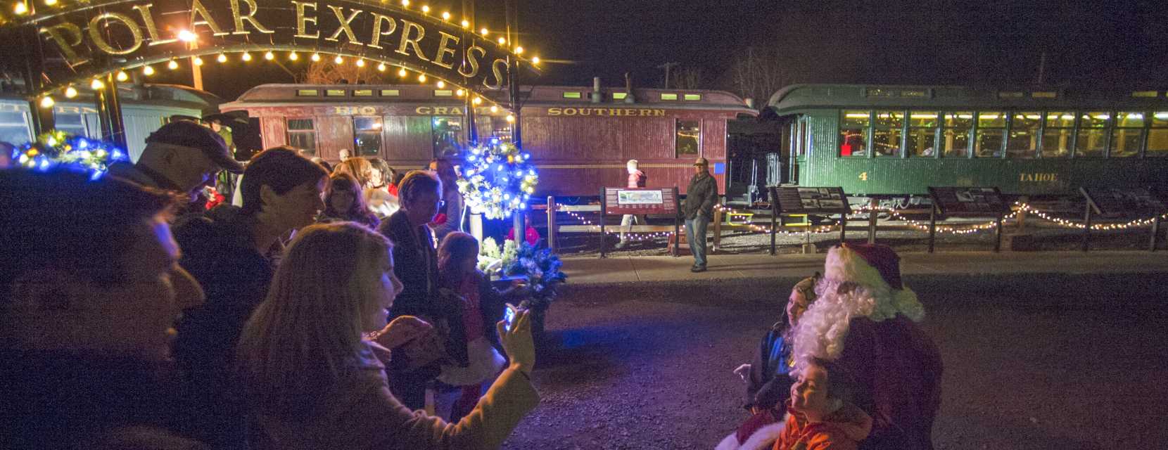 Santa at Polar Express in Denver, Colorado