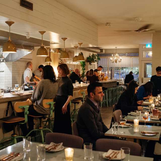 People dining at Grey Gardens restaurant in Toronto