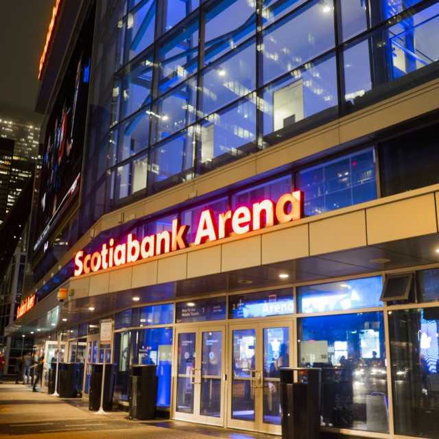Scotiabank Area at night