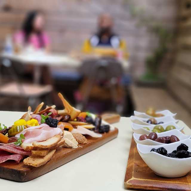 Wine and charcuterie at Nuit Social In Toronto, Ontario