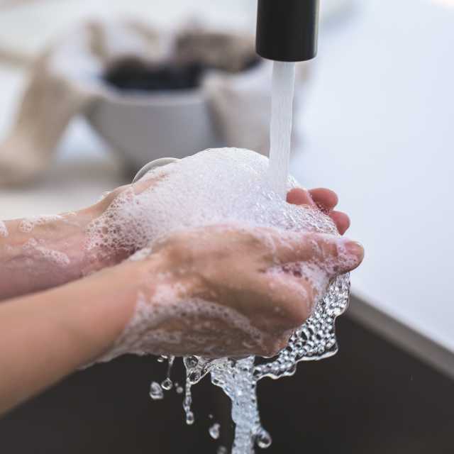 Image of washing hands