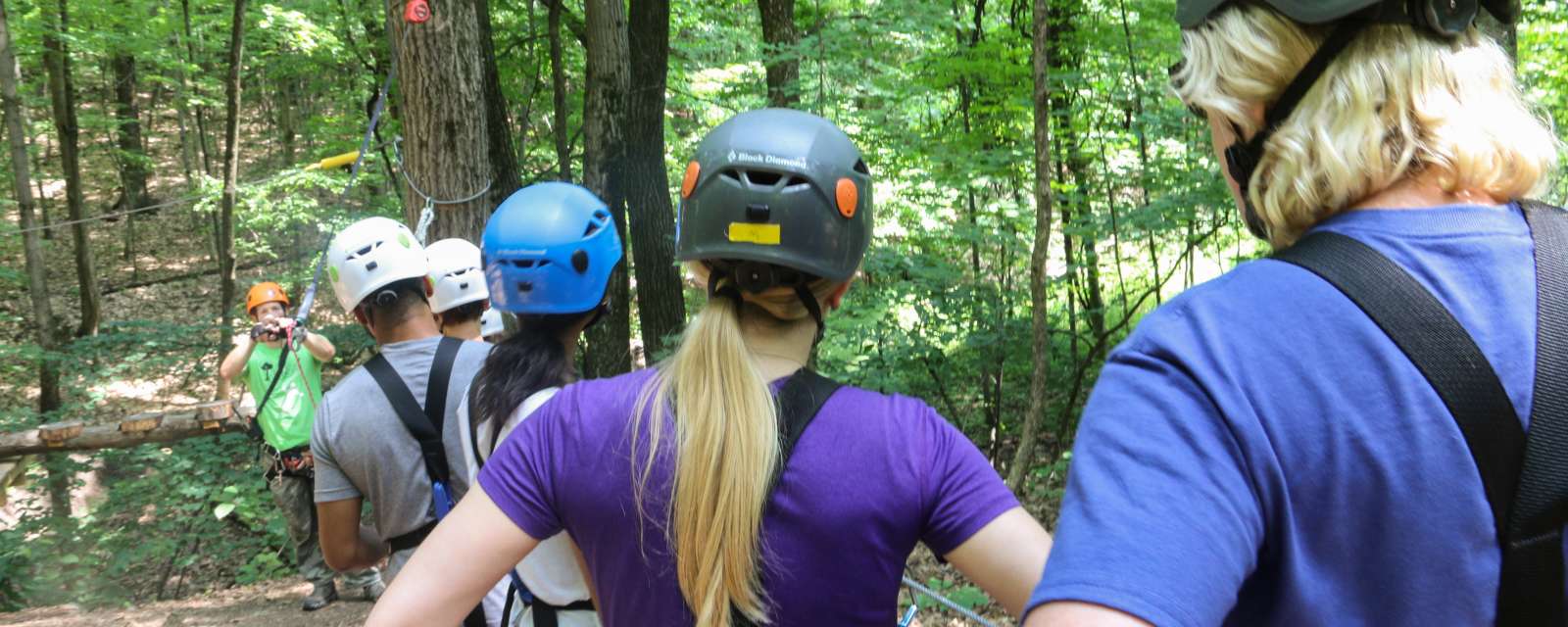 Zipline riders