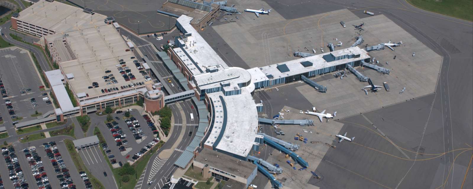 Aerial view of airport