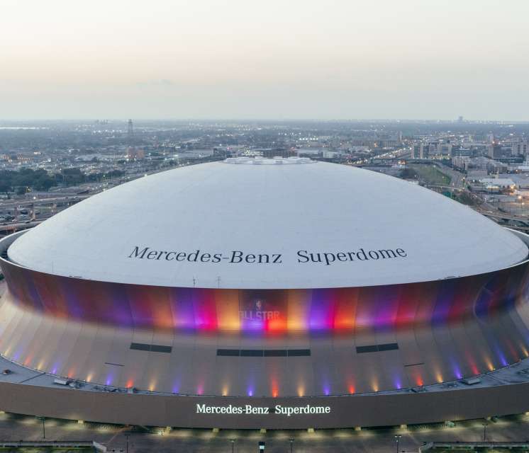 View of the Superdome from Hyatt Regency Rooftop