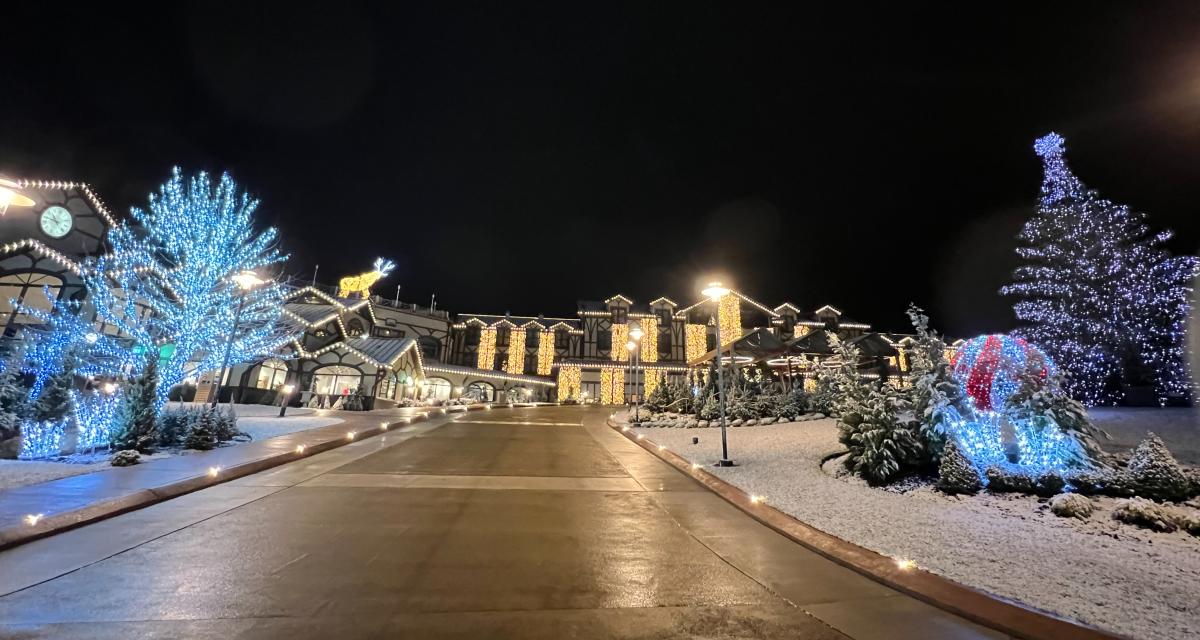 A layer of snow gives The Grand Lodge at Nemacolin a winter wonderland feeling