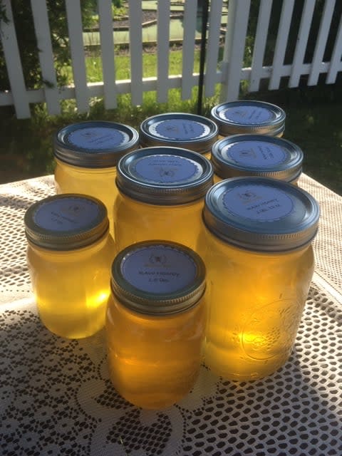 Local honey at the Farmington Farm Market