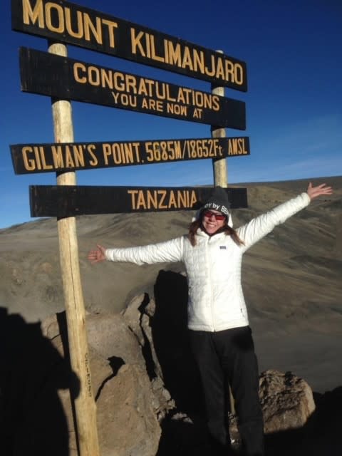 Lisanne at Mount Kilimanjaro