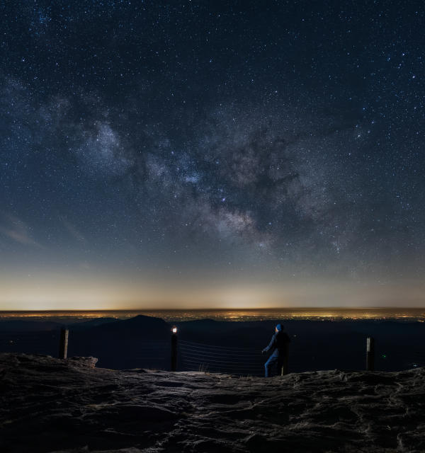 Star filled sky at Whiteside Mountain.