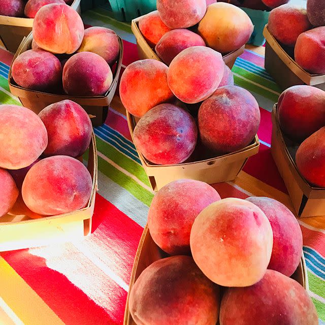 Peaches at Eno River Farmers Market