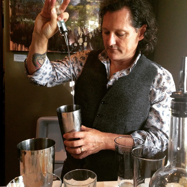 Esteban McMahan Mixing TOPO Spirits