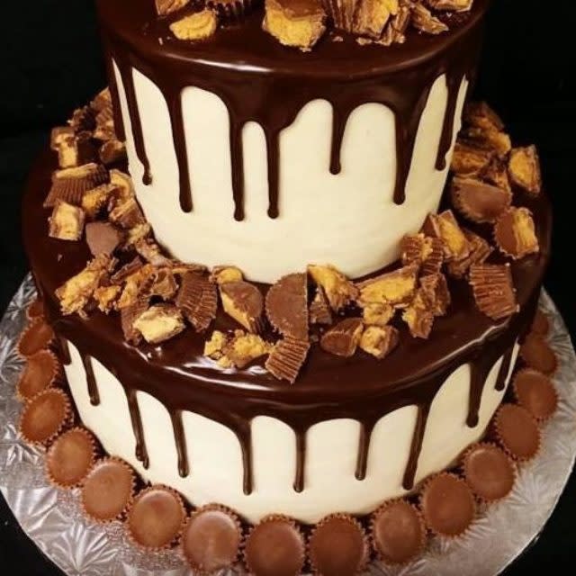 chocolate cake with peanut butter cups