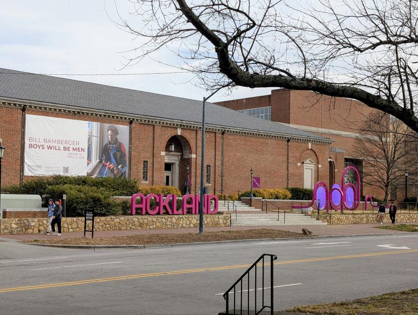People Walking by the Ackland Art Museum
