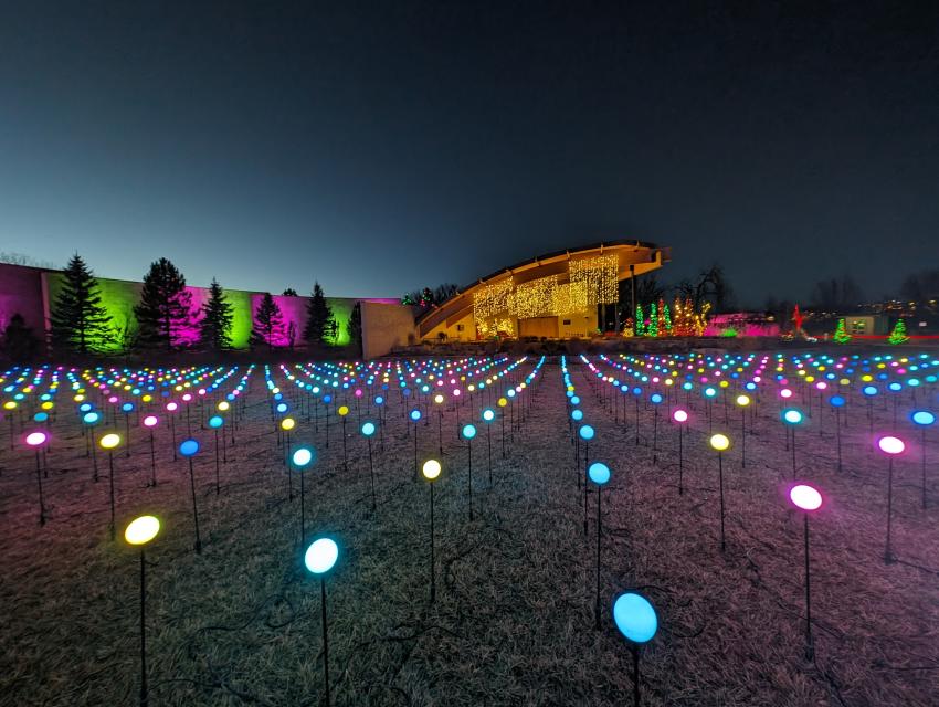 Garden of Lights Holiday Light display at Gardens on Spring Creek