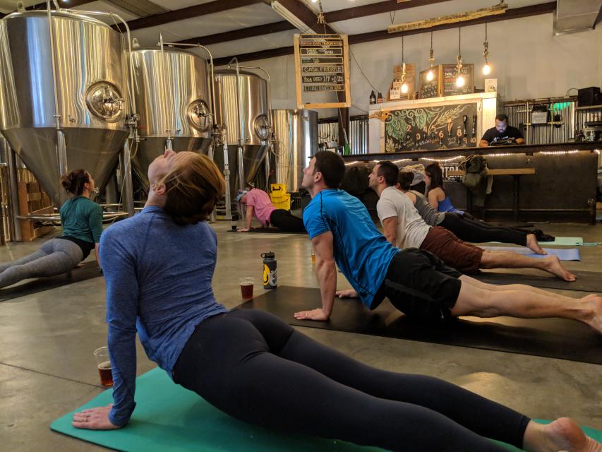 DirtbagAles Yoga and Beer