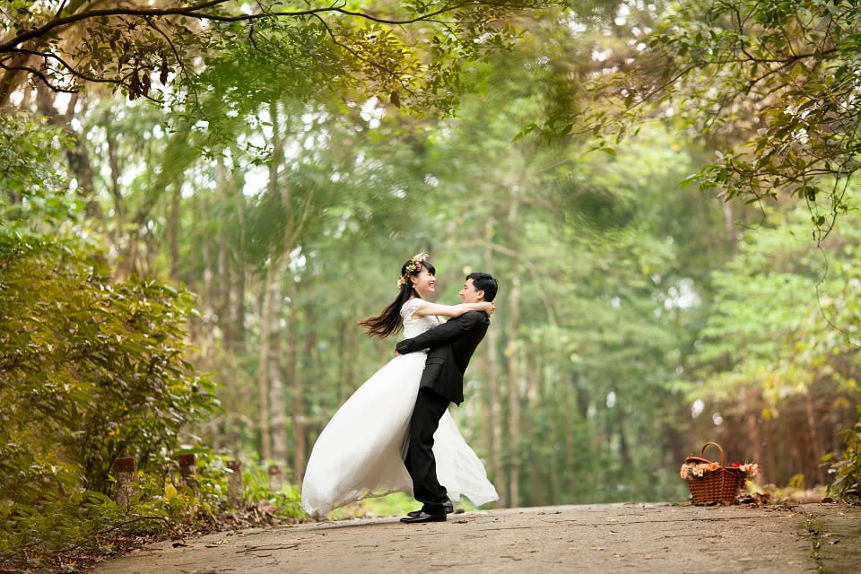 Wedding hug