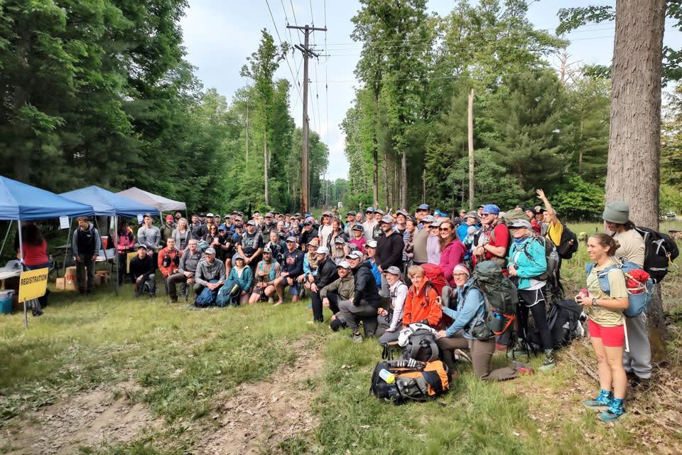 trekking club members posing for a photo