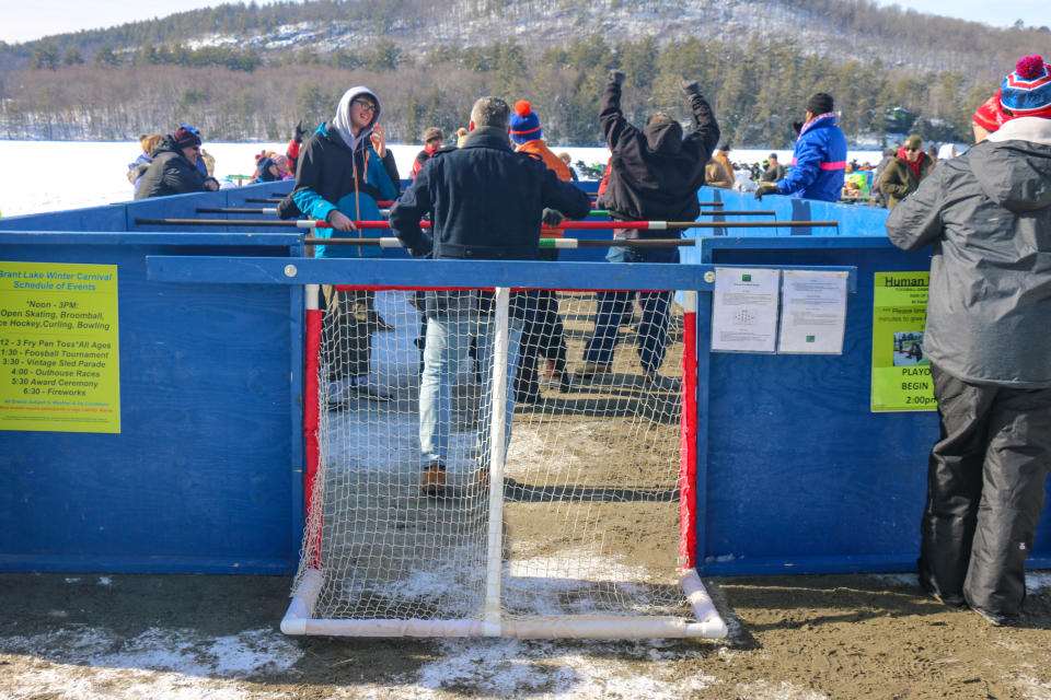 Human Foosball at the Brant Lake Winter Carnival