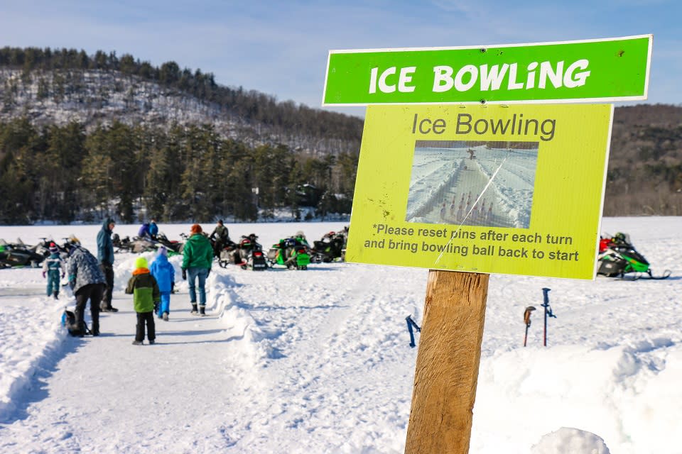 Ice Bowling at the Brant Lake Winter Carnival