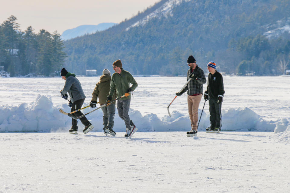 Hockey at the Brant Lake Winter Carnival