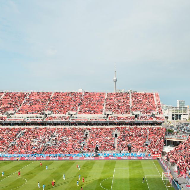 Fans at BMO Field, home of the Toronto Football Club