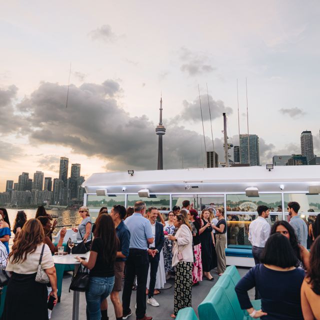 City Cruises boat tour around Toronto, looking over skyline including the CN tower