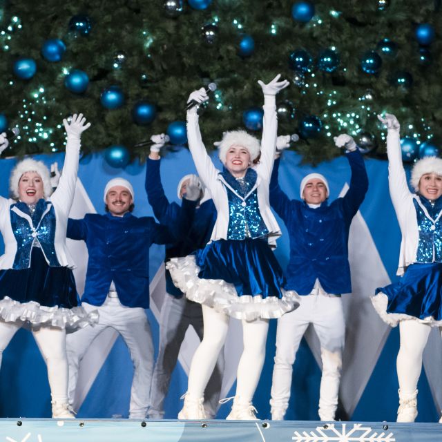 Group of performers at Canada's Wonderland Winterfest