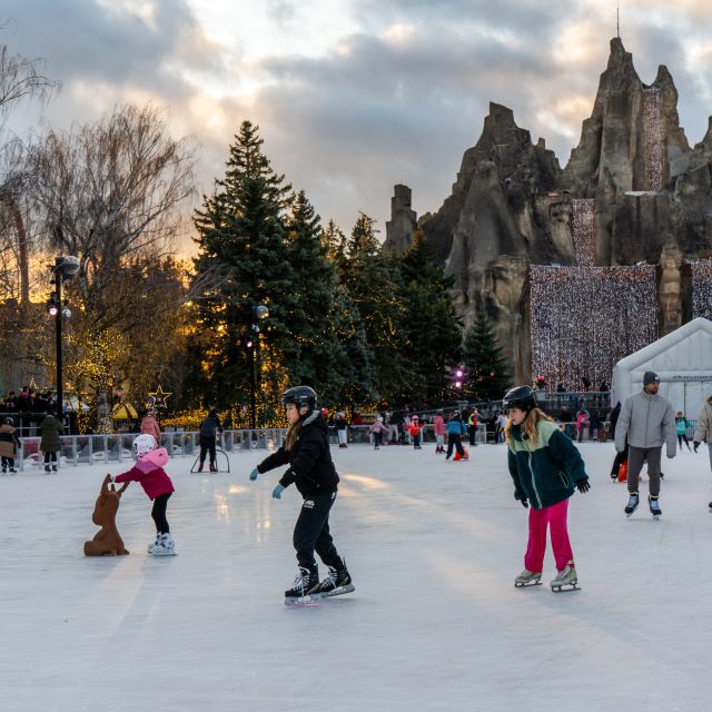 People ice skating at Canada's Wonderland Winterfest