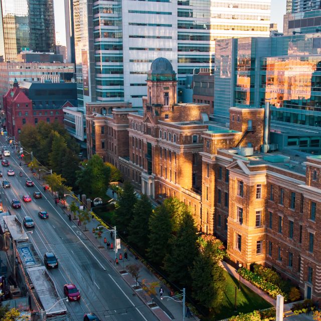 Aerial View of MaRS Discovery District & University Avenue