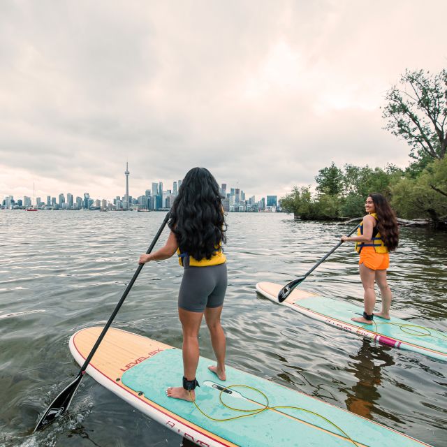 SUP paddle boarding at Toronto Island