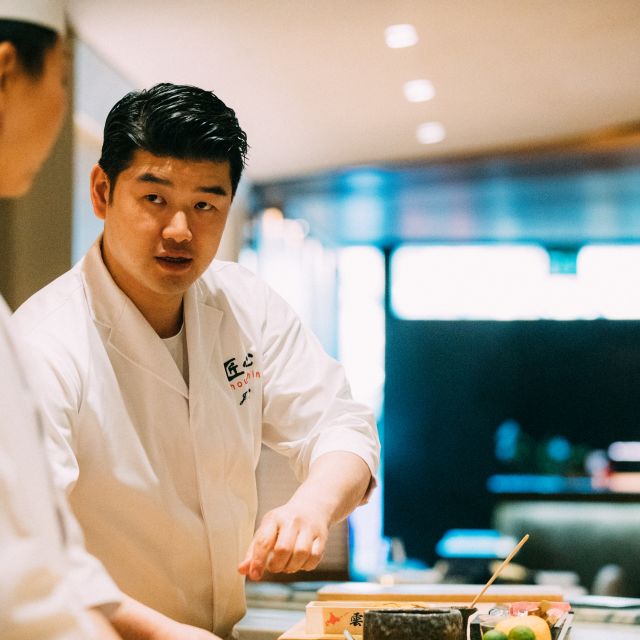 Chefs interacting
