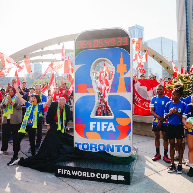 The unveiling of the one year countdown clock on June 12