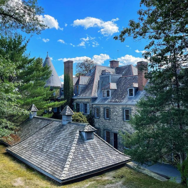 A view of Grey Towers National Historic Landmark in Milford, PA