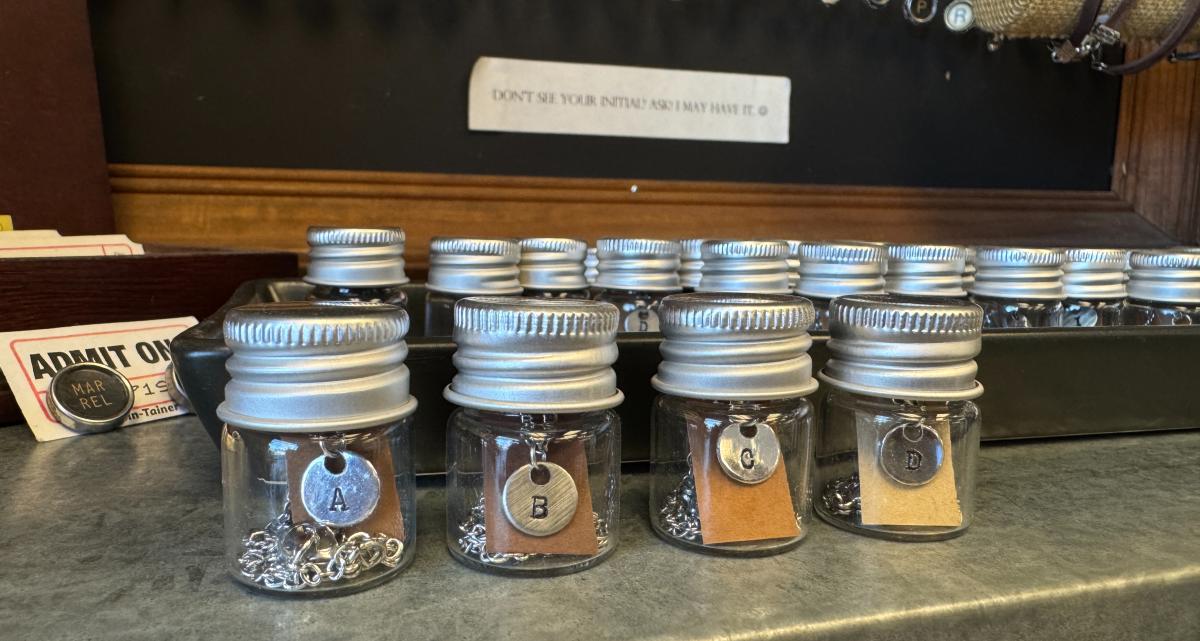 Initial necklaces at Seize the Night Designs in Danville, Indiana