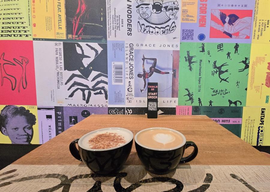 two lattes at Misfit Society Coffee Club