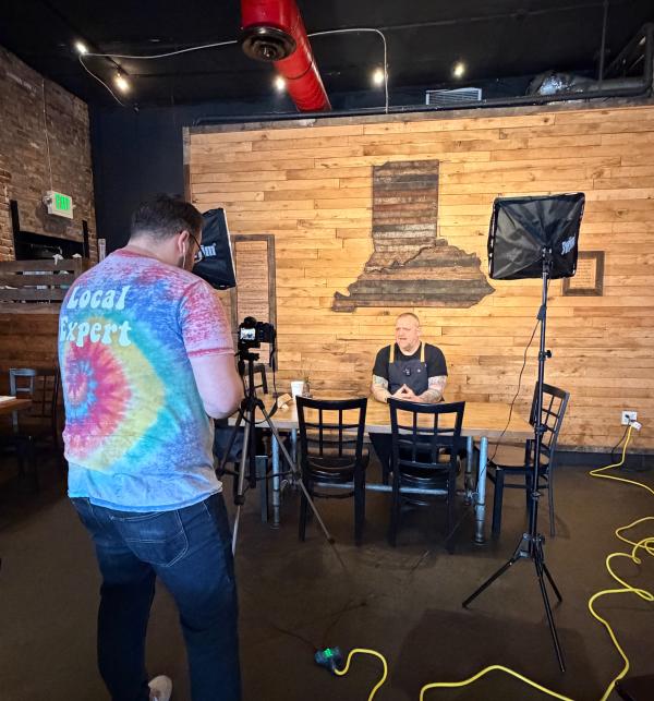 Zack Interviewing Chef Michael Bowe Red Yeti