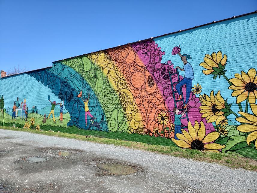 Fruit Rainbow Mural by Sweet Pease Art designed especially for Table NC