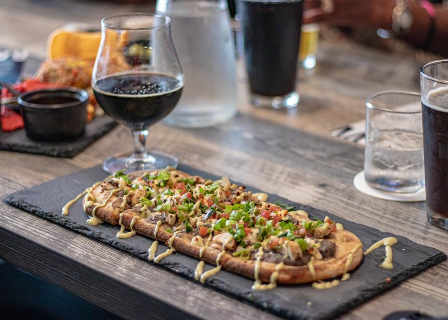 Brew Bank Lunch Pizza and Beer