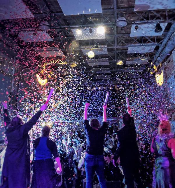 confetti and a concert at the haw river ballroom