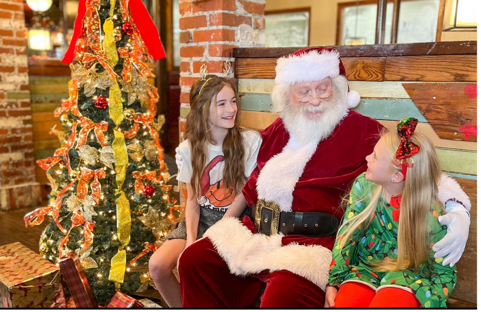 Santa Claus visits Don's Seafood in Covington each December.