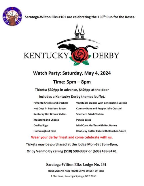 derby day promotional flyer