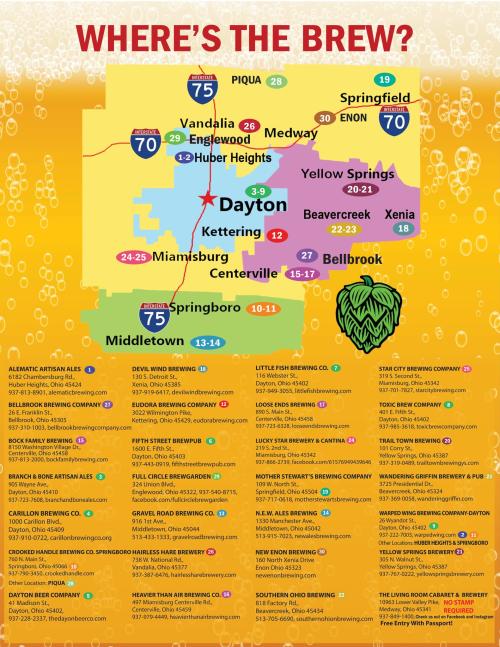 2026 Dayton Ale Trail Passport: Locations